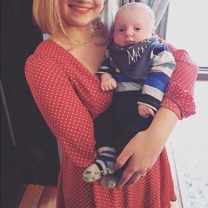 Red & White Polka Dot Dress